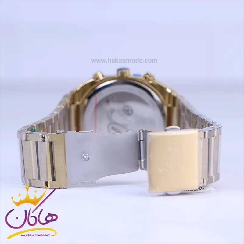 ساعت عقربه ای کرست مردانه فلزی طلایی صفحه مربع crest 6290/5 — تصویر ۲