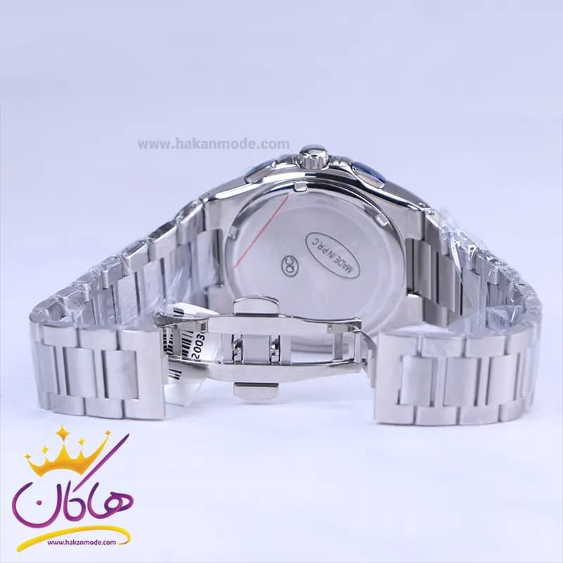 ساعت مچی کرست مردانه فلزی نقره ای صفحه سبز 6319/3 دو زمانه — تصویر ۲