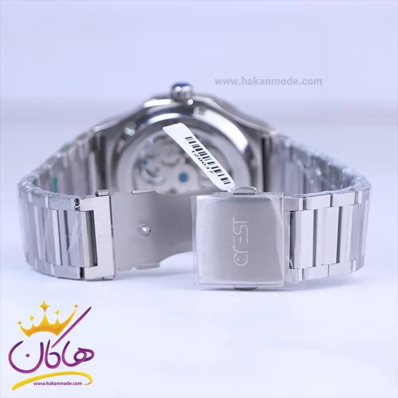 ساعت کرست مردانه فلزی اتوماتیک نقره ای صفحه اسکلتون 6327/5 — تصویر ۲