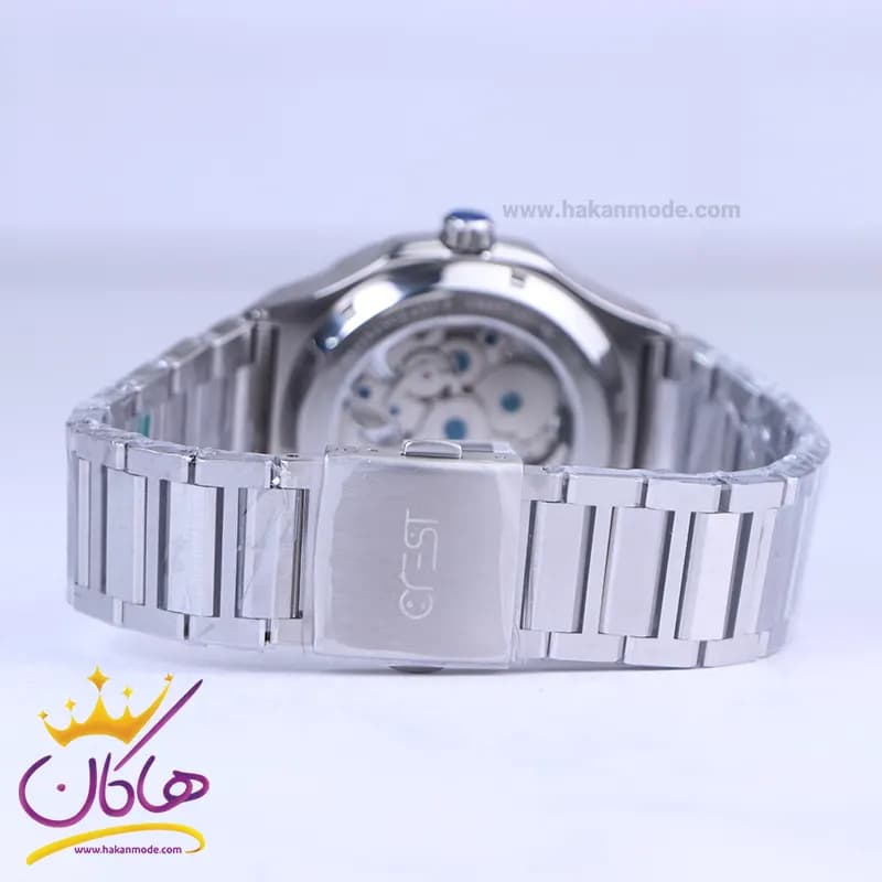 ساعت کرست مردانه فلزی اتوماتیک نقره ای صفحه اسکلتون 6327/5 — تصویر ۳