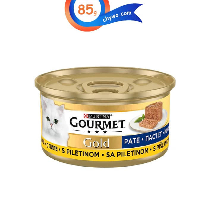 کنسرو گورمت گلد گربه بالغ طعم مرغ وزن 85 گرم Gourmet