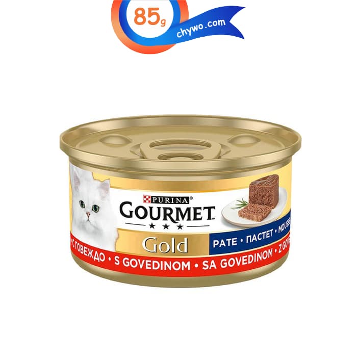 کنسرو گورمت گلد گربه بالغ طعم گوشت گاو وزن 85 گرم Gourmet