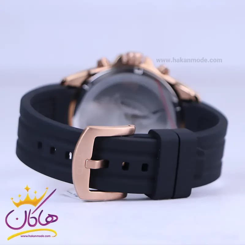 ساعت مچی عقربه ای کرست مردانه بند رابر مشکی 6275/2 — تصویر ۲