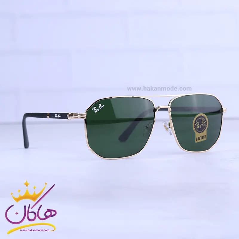 عینک آفتابی مردانه ریبن تمام فریم شیشه سبز RB5710/1 — تصویر ۴