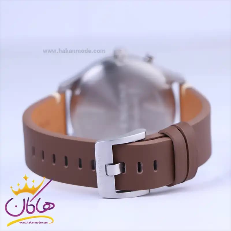 ساعت مچی تی انجین مردانه بند چرم قهوه ای صفحه سبز EP4056V03 — تصویر ۲