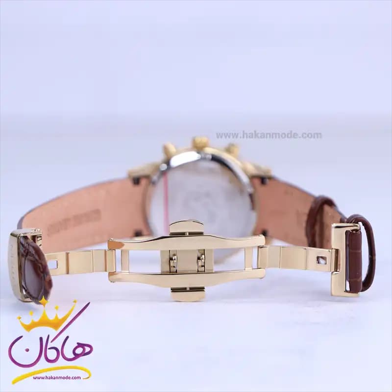 ساعت مچی سیتیزن زنانه بند چرم قاب طلایی کرنوگراف L9234/4 — تصویر ۲
