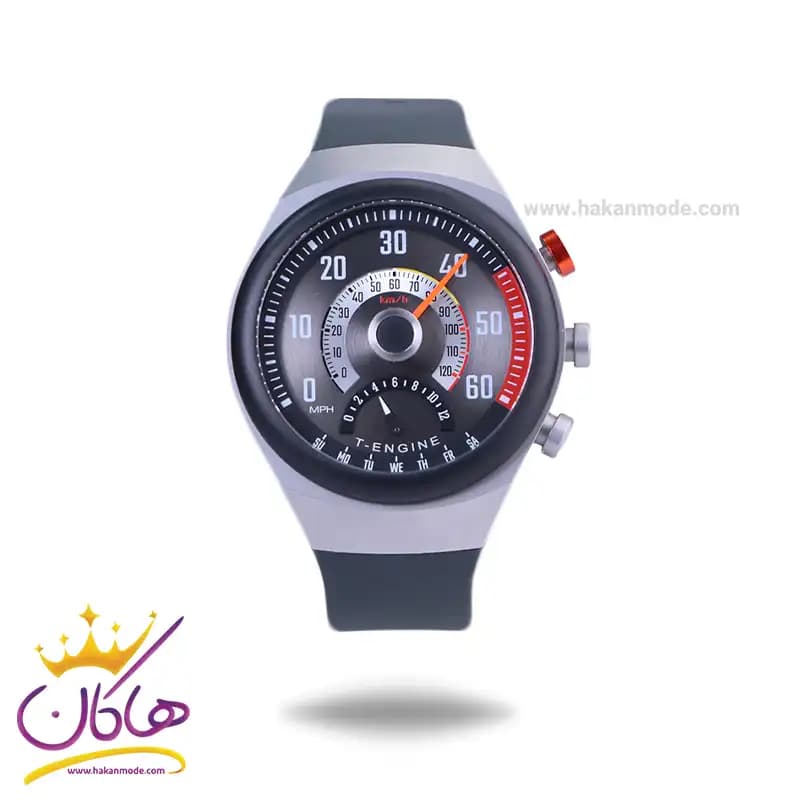 ساعت مچی تی انجین مردانه بند رابر مدل کیلومتر شمار EP4090V02