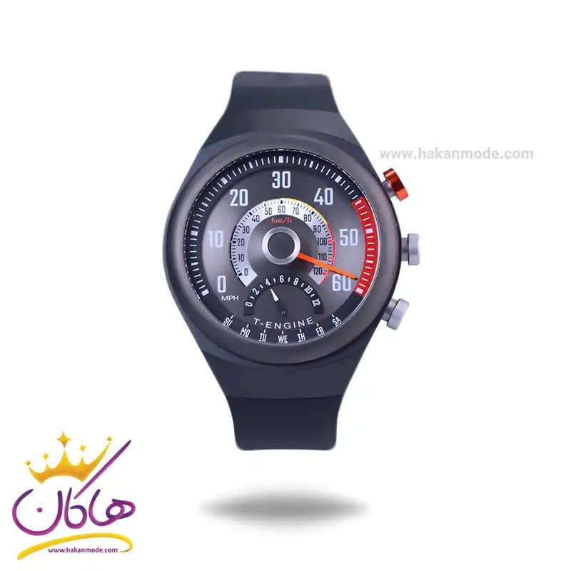 ساعت مچی تی انجین مردانه بند رابر مدل کیلومتر شمار EP4090V03