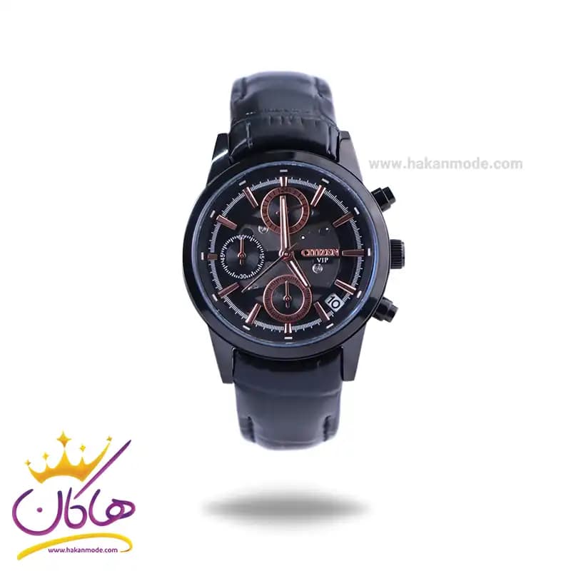 ساعت مچی سیتیزن زنانه بند چرم مشکی کرنوگراف L9234/2