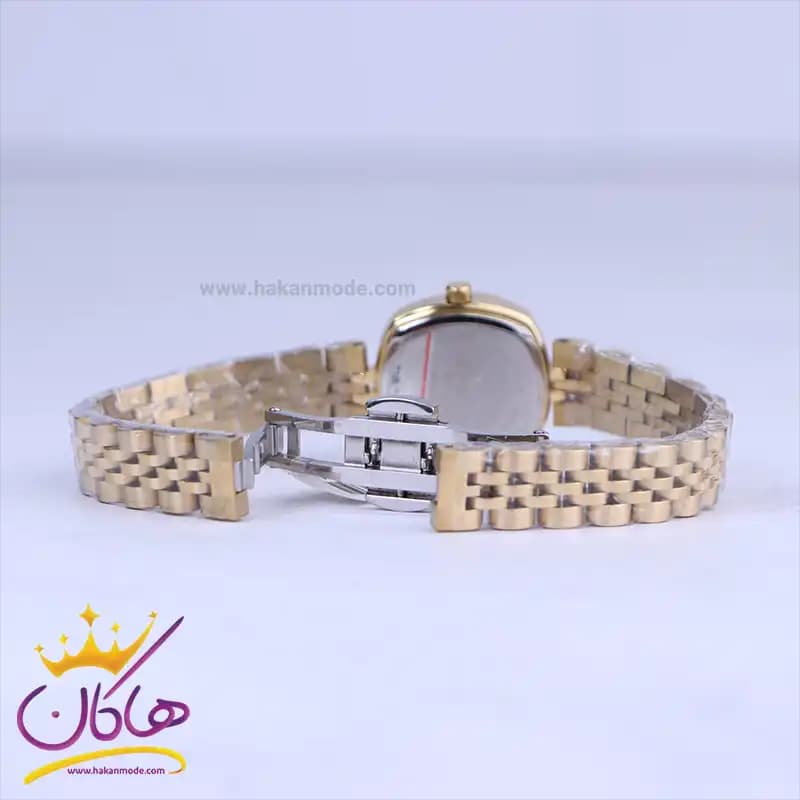 ساعت مچی الگانس زنانه استیل طلایی قاب مربع ER 2200/3 — تصویر ۲