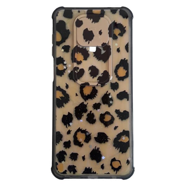 قاب سيليکون محافظ لنز کشويي برّاق طرح دار شیائومی Redmi Note 9s طرح برگ زرد