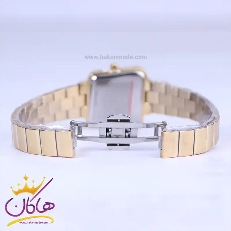 ساعت مچی الگانس زنانه استیل طلایی صفحه مربع ER 2196/2 — تصویر ۳
