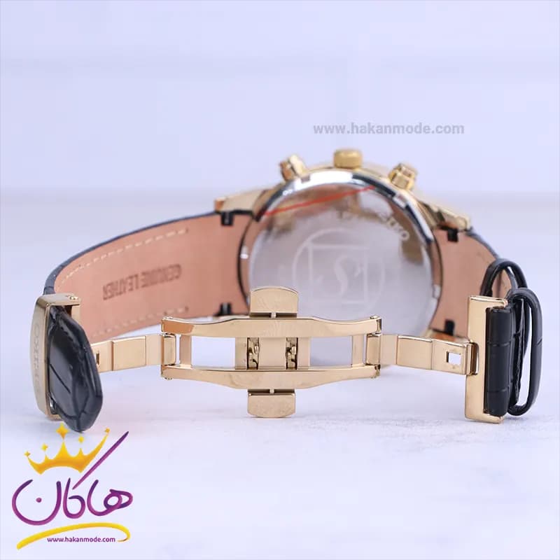 ساعت مچی سیکو مردانه بند چرم قاب طلایی کرنوگراف G9232/1 — تصویر ۲