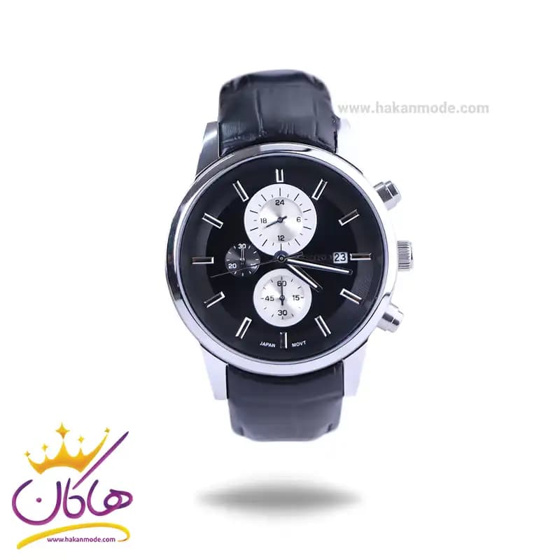 ساعت مچی سیکو مردانه بند چرم مشکی کرنوگراف G8117/1