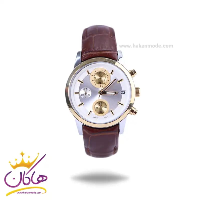 ساعت مچی عقربه ای سیکو زنانه بند چرم قهوه ای کرنوگراف L8117/6