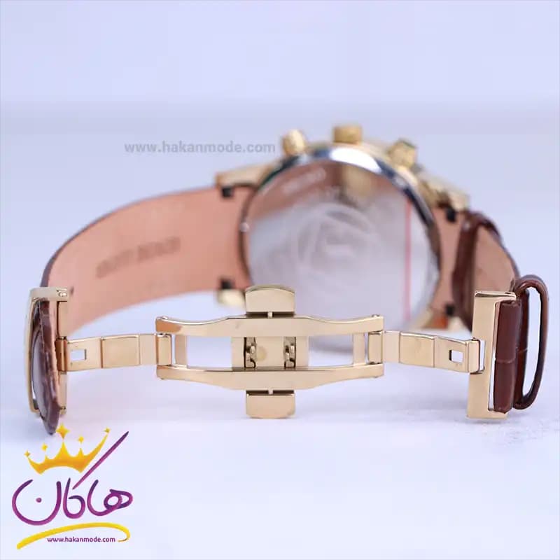 ساعت مچی سیکو مردانه بند چرم قاب طلایی کرنوگراف G9232/3 — تصویر ۲