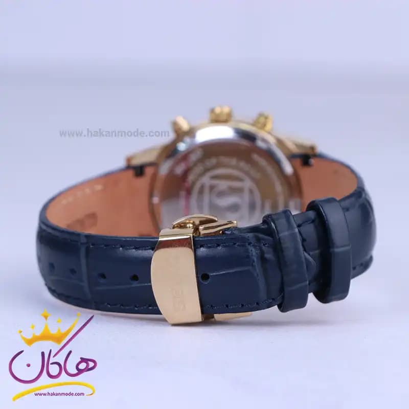 ساعت مچی سیکو زنانه بند چرم سورمه ای کرنوگراف L9233/14 — تصویر ۳
