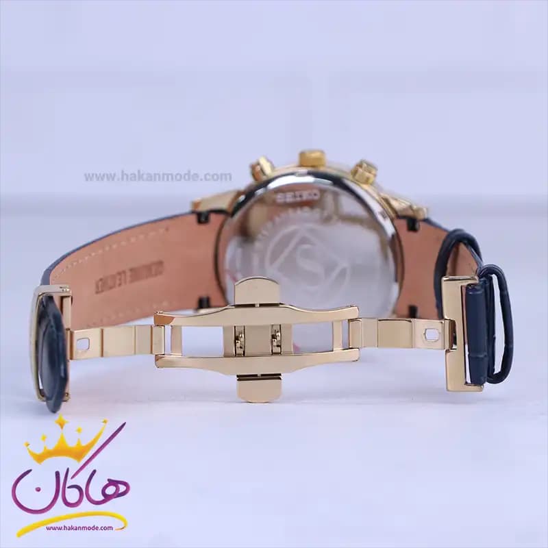 ساعت مچی سیکو مردانه بند چرم سورمه ای کرنوگراف G9233/13 — تصویر ۲
