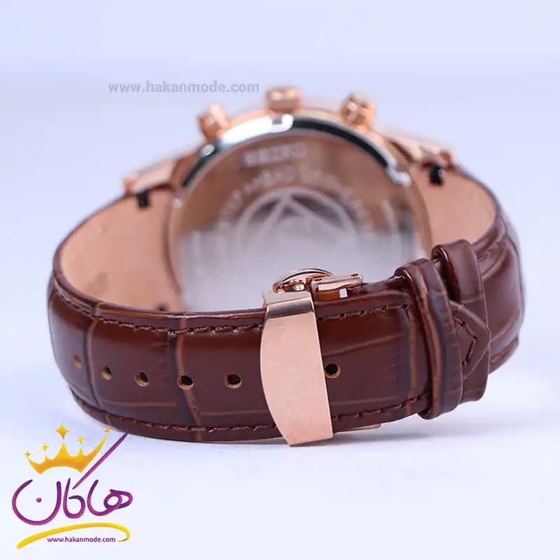 ساعت مچی سیکو مردانه بند چرم قهوه ای کرنوگراف G9233/11 — تصویر ۳