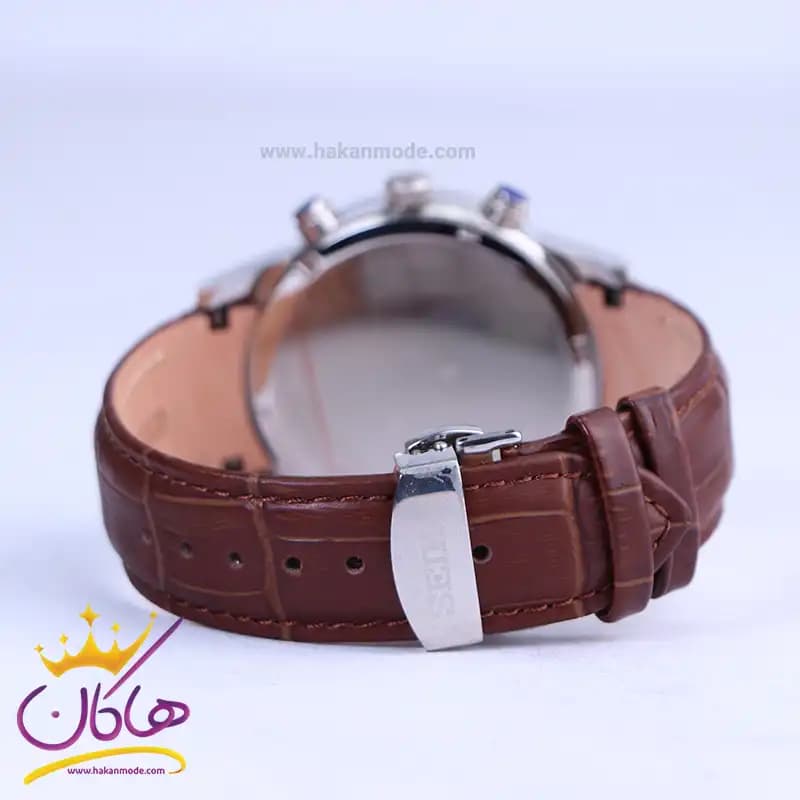 ساعت مچی سیکو مردانه بند چرم قهوه ای کرنوگراف G8117/3 — تصویر ۳