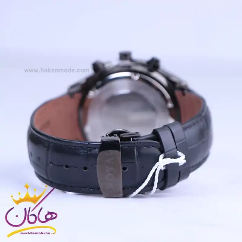 ساعت مچی عقربه ای الگانس مردانه بند چرم مشکی ER2127/7 — تصویر ۳