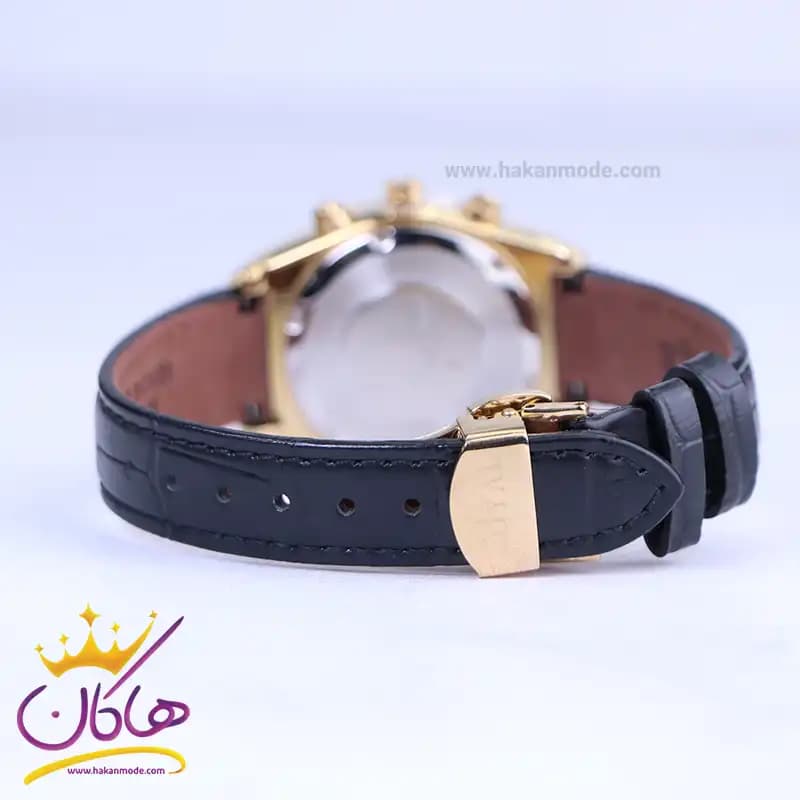 ساعت مچی عقربه ای الگانس زنانه بند چرم قاب طلایی ER2128/2 — تصویر ۳