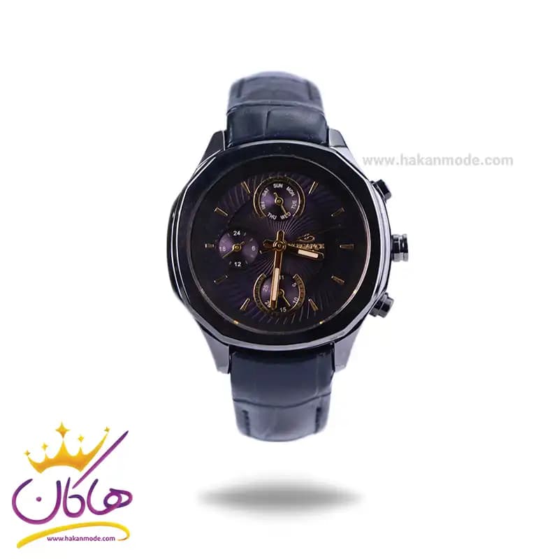 ساعت مچی عقربه ای الگانس زنانه بند چرم مشکی ER2127/8