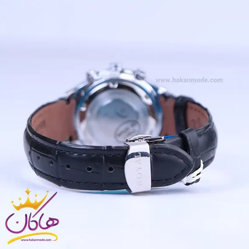 ساعت مچی عقربه ای الگانس زنانه بند چرم صفحه مشکی ER2126/2 — تصویر ۳