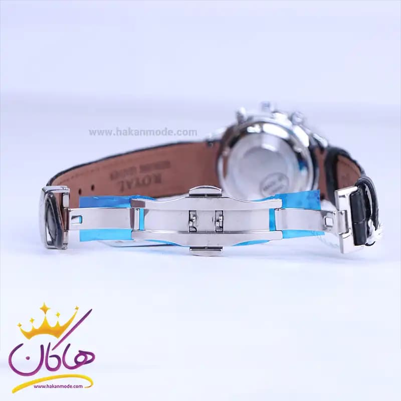 ساعت مچی عقربه ای الگانس زنانه بند چرم صفحه مشکی ER2126/2 — تصویر ۲