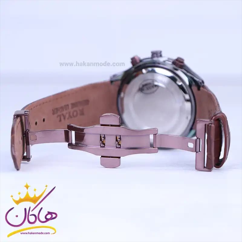 ساعت مچی عقربه ای الگانس مردانه بند چرم قهوه ای ER2127/11 — تصویر ۲