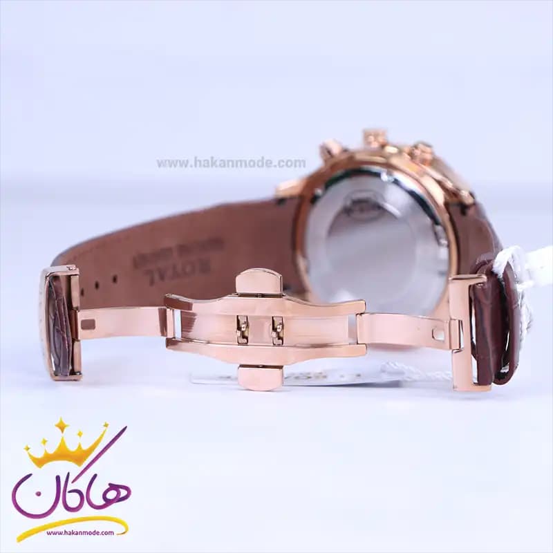 ساعت مچی الگانس مردانه بند چرم صفحه سفید ER2126/3 — تصویر ۲