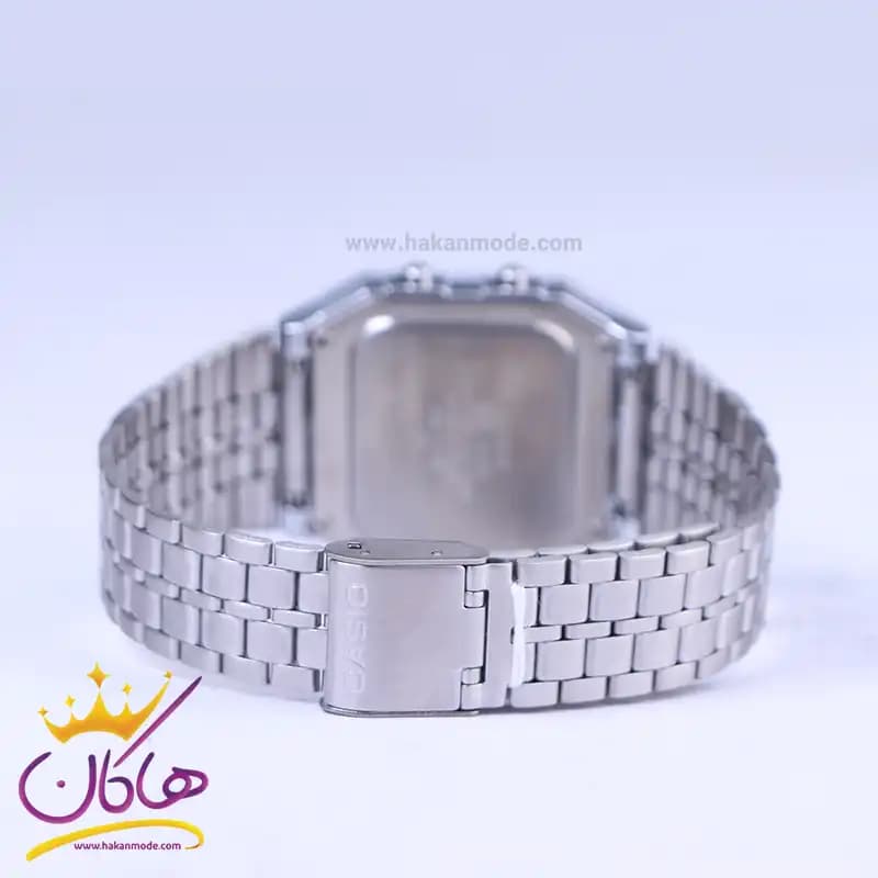 ساعت مچی کاسیو مردانه فلزی نقره ای دیجیتالی A500WA-1DF — تصویر ۲