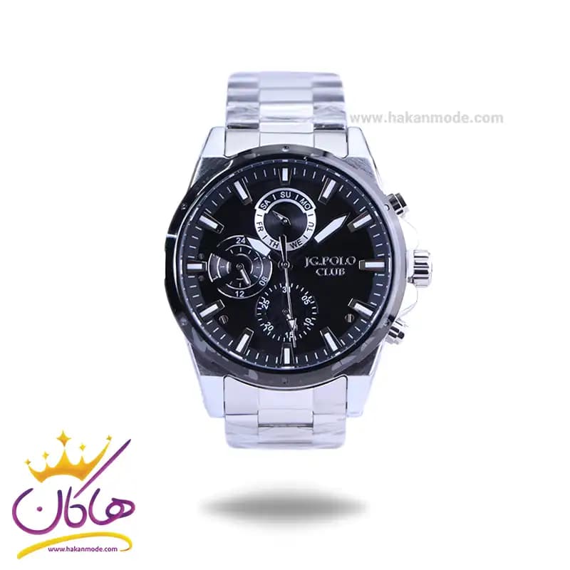 ساعت جی جی پولو مردانه فلزی صفحه مشکی JPC.1145D1