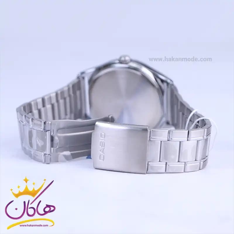 ساعت مچی کاسیو مردانه فلزی نقره ای صفحه سفید MTP-V006D-7B2UDF — تصویر ۳