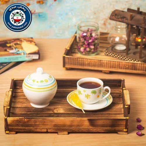 سینی چوبی دو عددی الیزه — تصویر ۲
