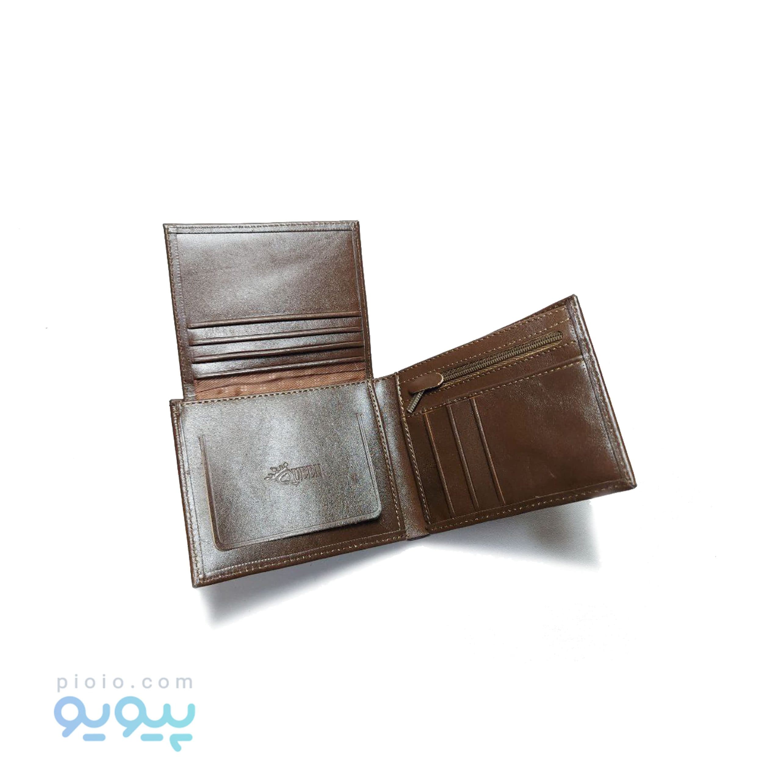 کیف پول مردانه چرم گاوی جیبی کد 61068 تک و عمده — تصویر ۲