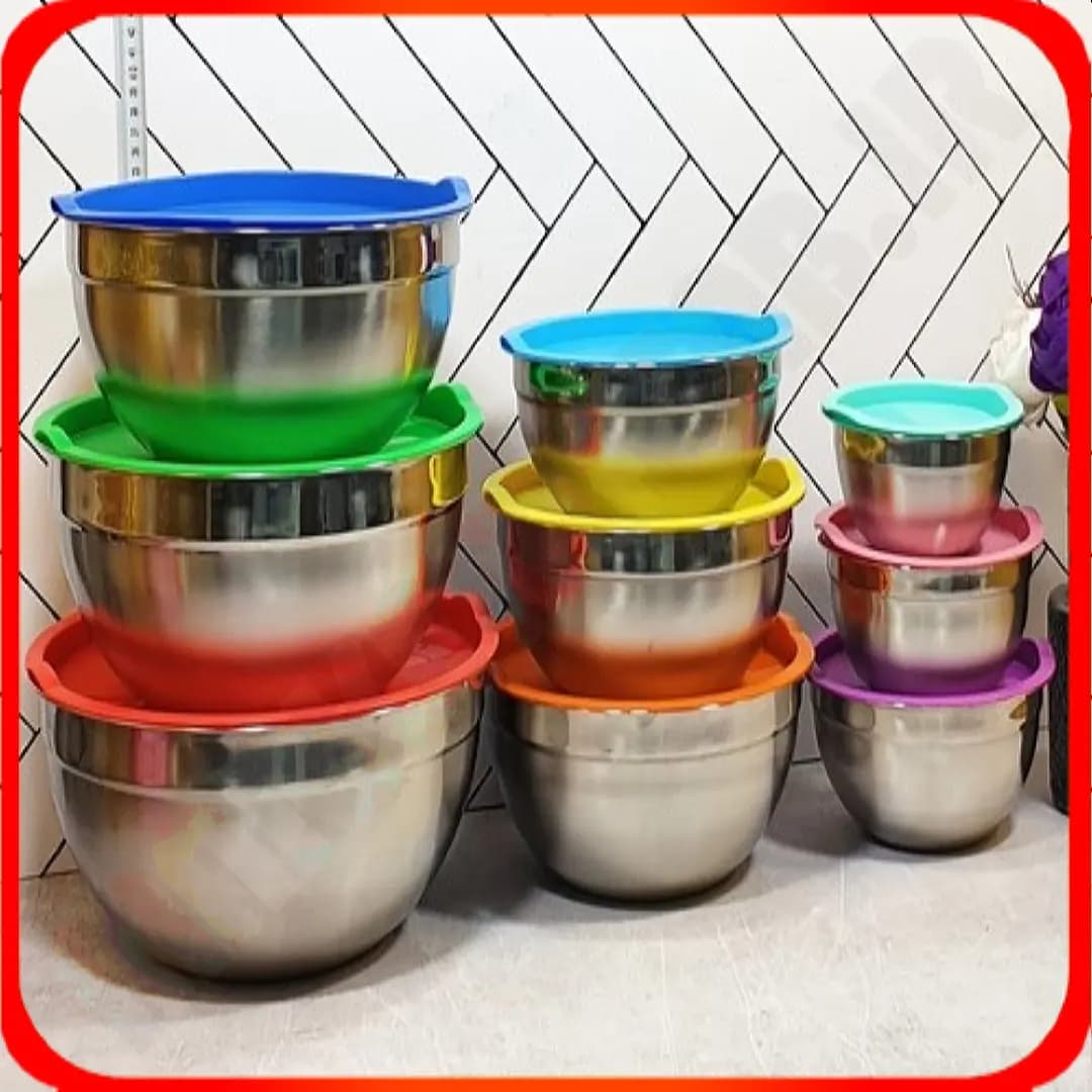 سرویس استیل درب رنگی 9 تکه زومبا مدل M2921