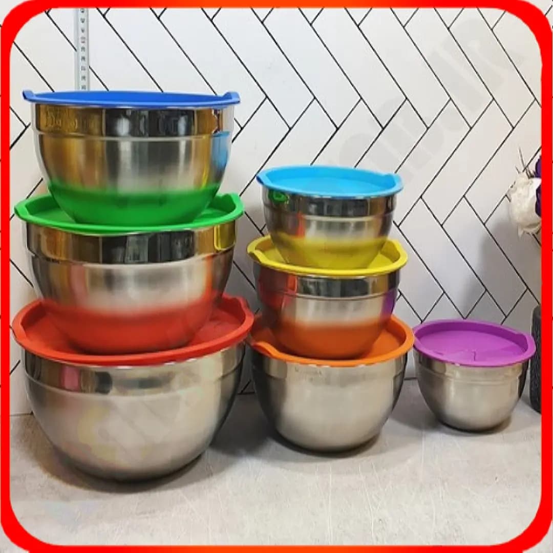 سرویس استیل درب رنگی 7 تکه زومبا مدل M2921