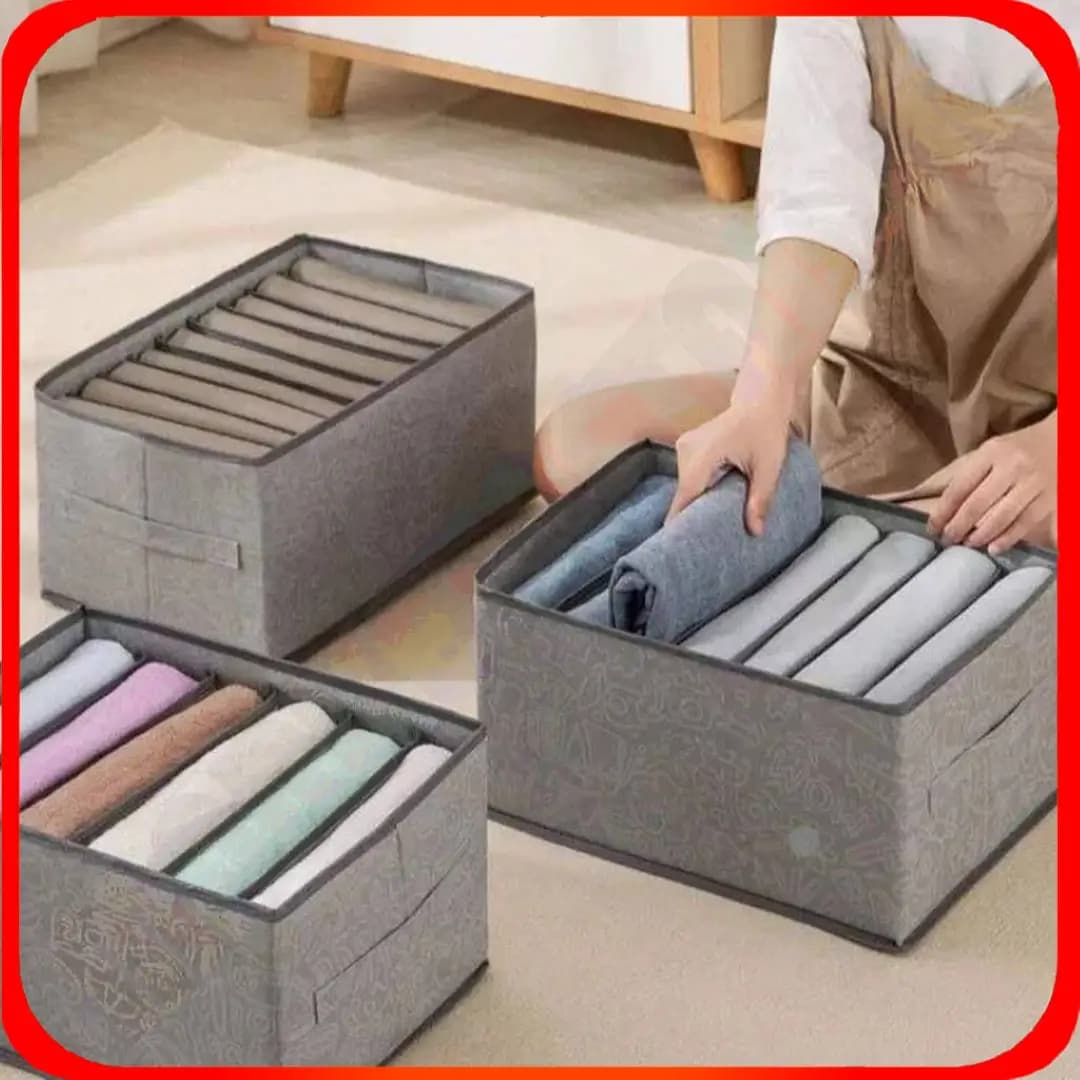 باکس لباس ۶ خانه پارچه‌ای