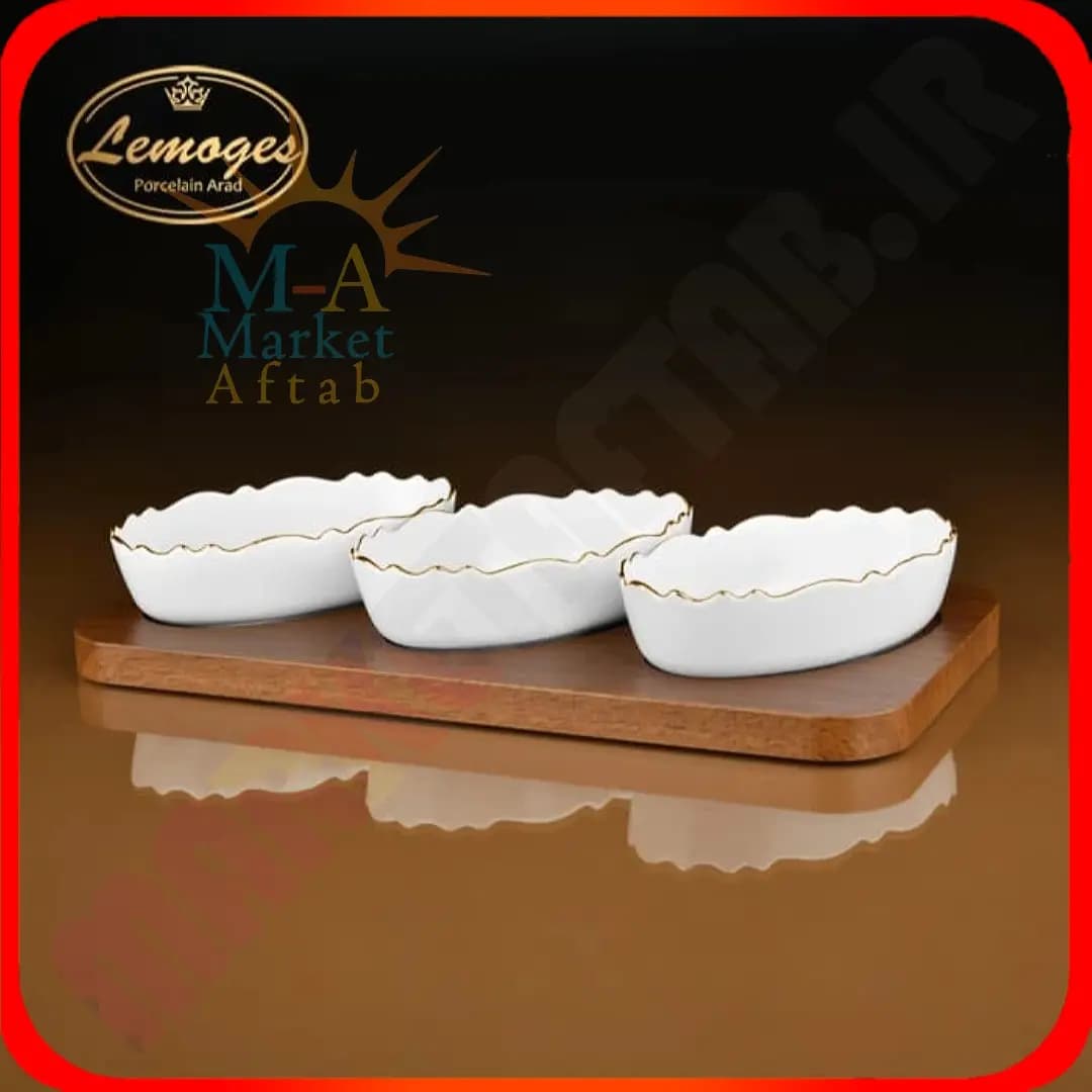 اردوخوری بیضی موج 3 خانه لیمون چینی آراد — تصویر ۲