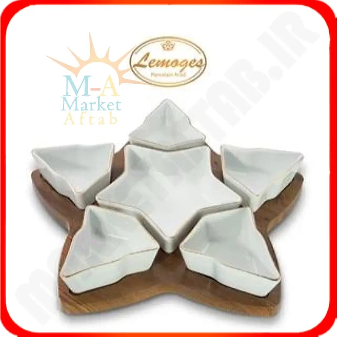 اردوخوری ستاره سرامیکی لیمون چینی آراد ۶ خانه