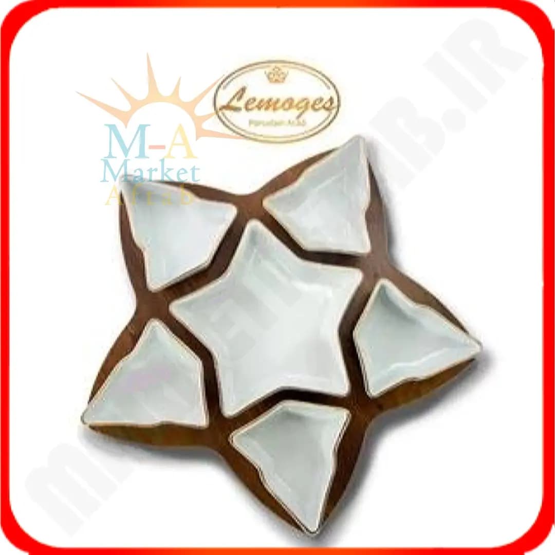 اردوخوری ستاره سرامیکی لیمون چینی آراد ۶ خانه — تصویر ۳