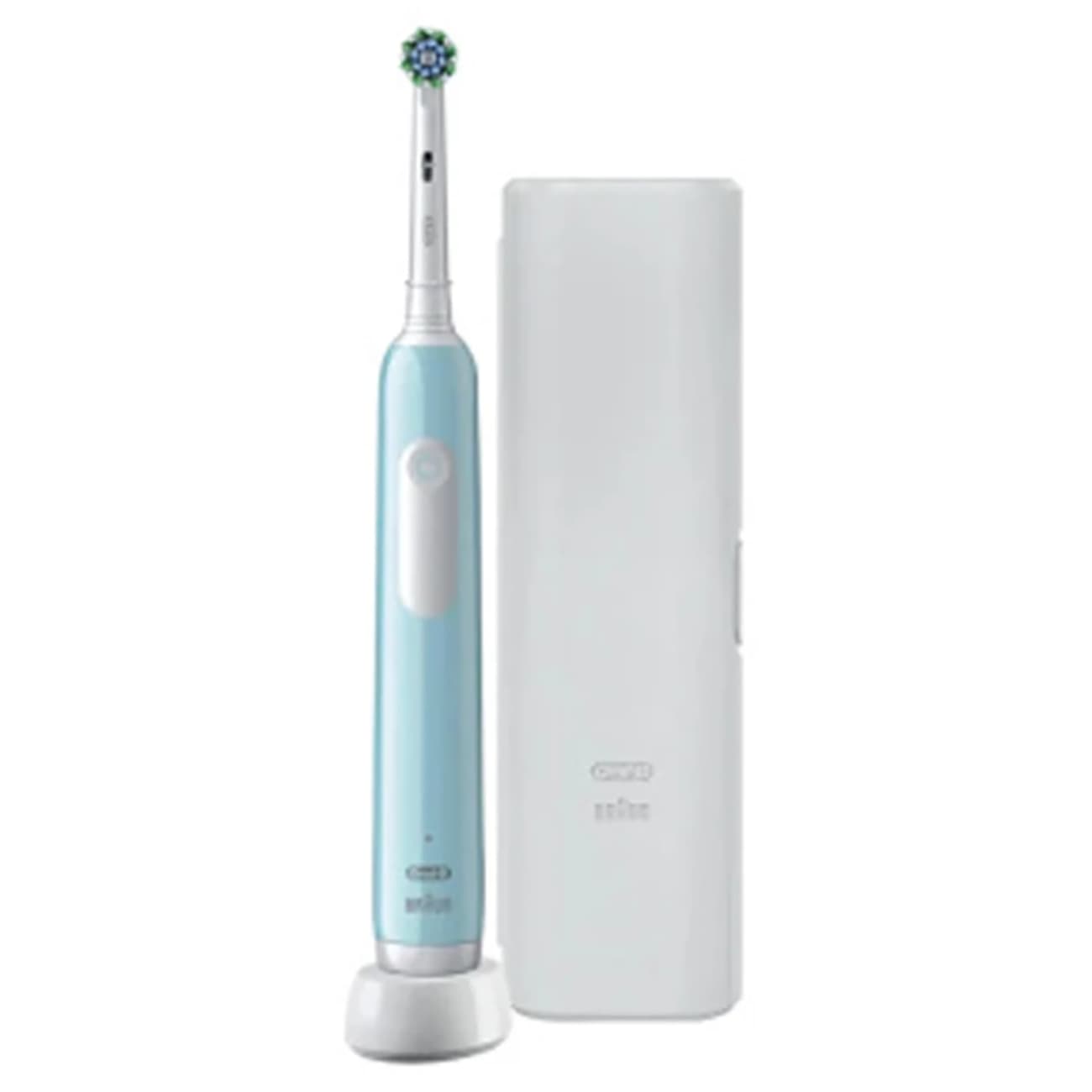 مسواک برقی اورال بی مدل ORAL B Pro 1 series( کراس اکشن)حسگر فشار لثه .آلمانی (به همراه کیس مسواک برقی) رنگ آبی — تصویر ۲