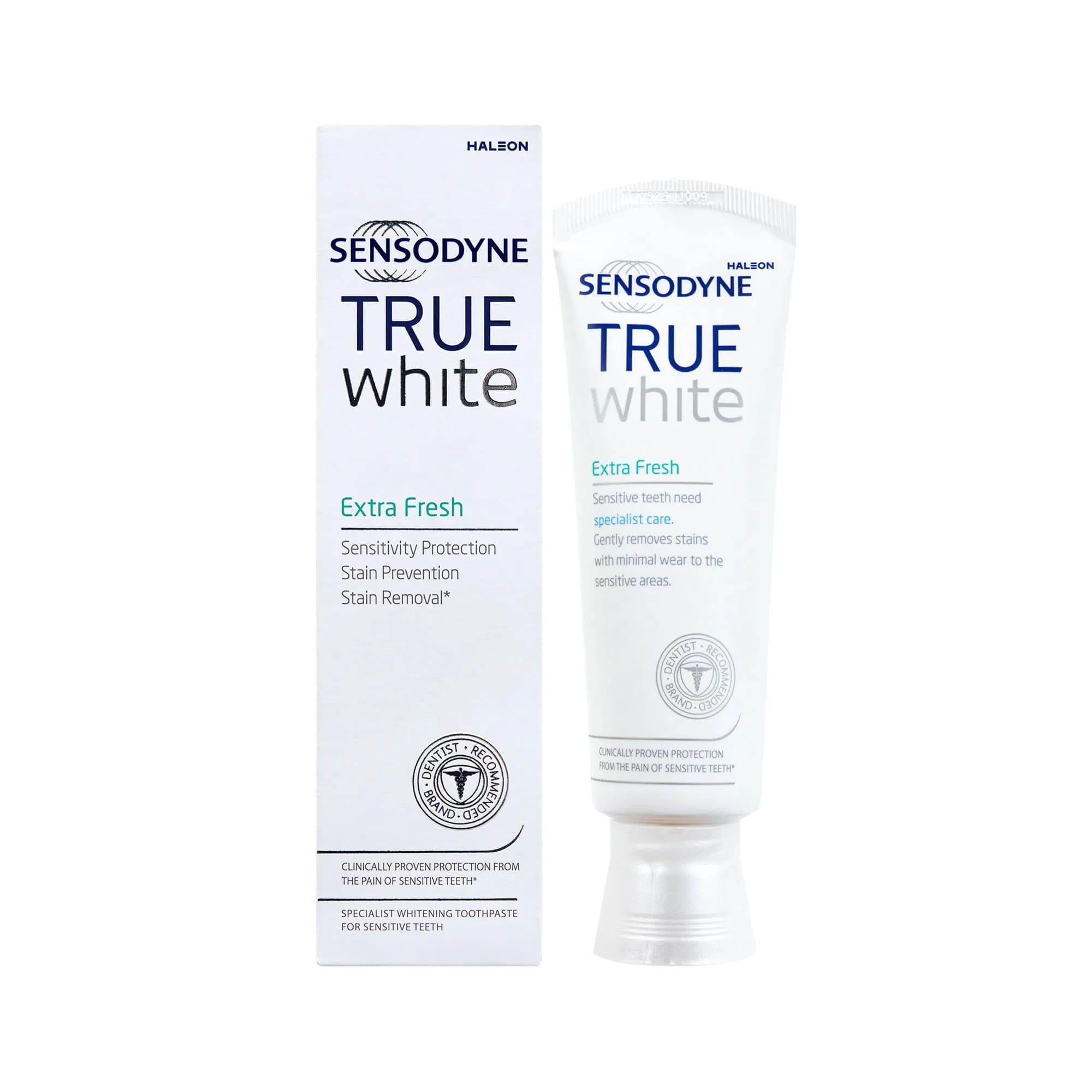 خمیر دندان سفید کننده ملایم برای دندان های حساس سنسوداین مدل وایت ترو sensodyne White TRUE با طمع نعناع خنک
