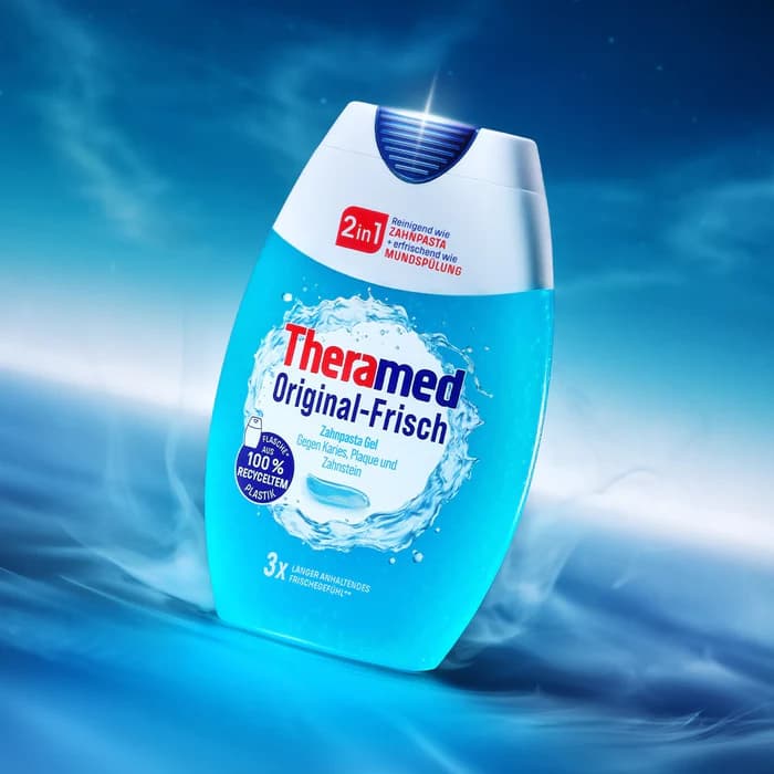 خمیر دندان ژلی 2در1 Theramed oraginal frisch (اورجینال) — تصویر ۲