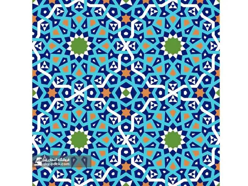 آسمان مجازی طرح نقوش اسلیمی وکتور — تصویر ۲