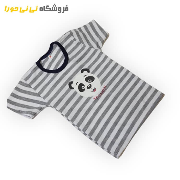 بلوز آستین کوتاه طرح پاندا سایز 123