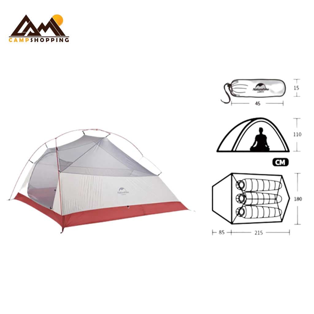 چادر سه نفره نیچرهایک مدل CLOUD-UP کد NH18T030-T — تصویر ۳