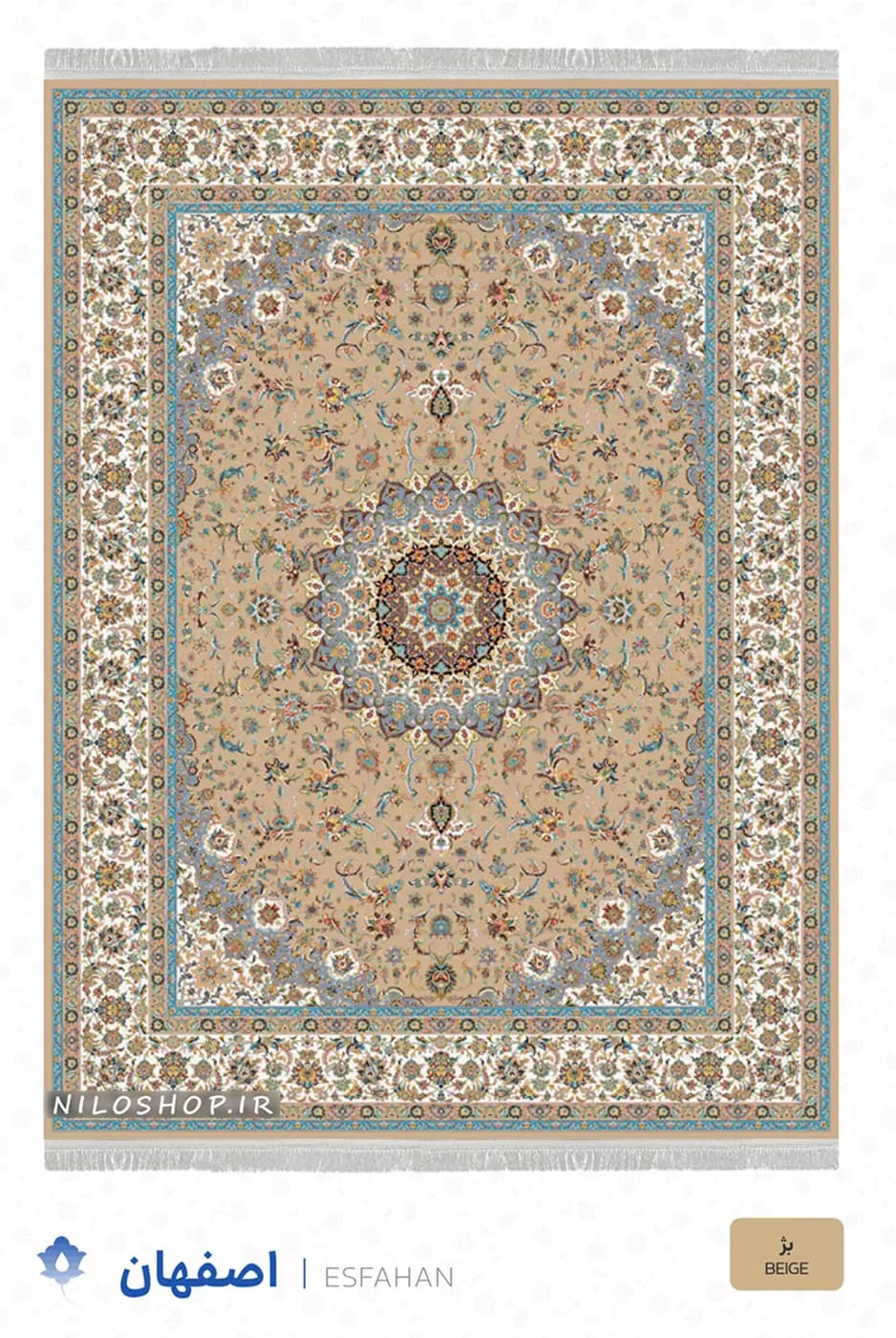 فرش ماشینی 1200 شانه | طرح اصفهان — تصویر ۲