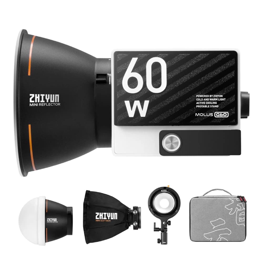 ویدئو لایت ژیون Zhiyun MOLUS G60 combo Bi-Color LED Monolight